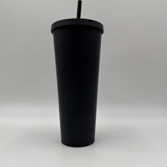 Starbucks 24oz Matte Black "S" Logo with Original Straw - Picture 4 of 7
